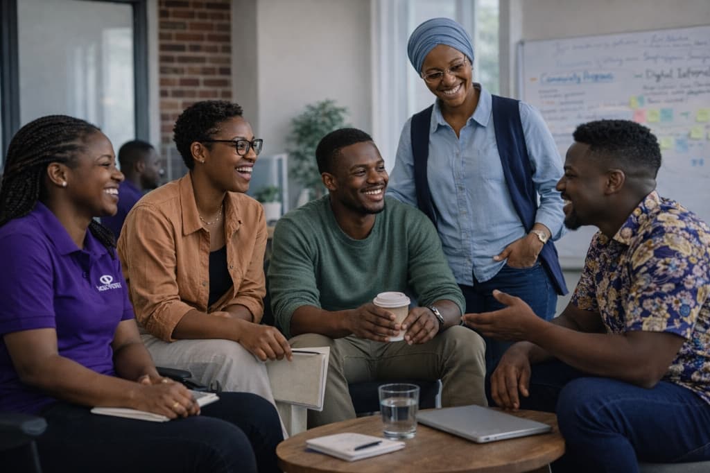 Circuit Pointe Team enjoying a coffee together